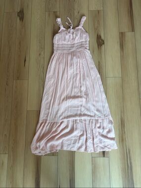 Celebrity Pink Blush Smocked Maxi Dress